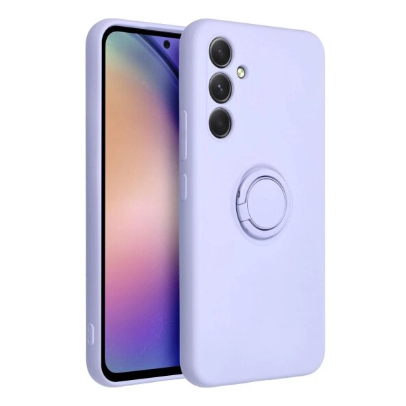 Husa pentru Samsung Galaxy A16 5G A166 / A16 4G A165, OEM, Silicone Ring, Mov 