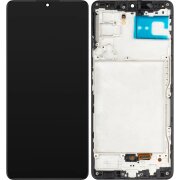 Display cu Touchscreen MP compatibil cu Samsung Galaxy A42 5G A426, cu Rama, Versiune OLED, Negru 