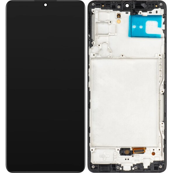 Display cu Touchscreen MP compatibil cu Samsung Galaxy A42 5G A426, cu Rama, Versiune OLED, Negru 