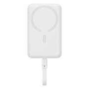 Baterie Externa Wireless Baseus Magnetic Mini, 10000mAh, 30W, PD + FQI, 1 x QI - 2 x USB-C, Alba P1002210B223-00 