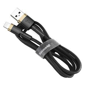 Cablu Date si Incarcare USB-A - Lightning Baseus Cafule, 18W, 1m, Auriu 