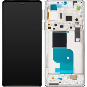 Display cu Touchscreen Motorola Edge 30 Pro, cu Rama, Argintiu (Stardust White), Service Pack 5D68C20277 