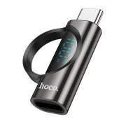 Adaptor Date si Incarcare USB-C - USB-C HOCO UA32 Display, Negru 