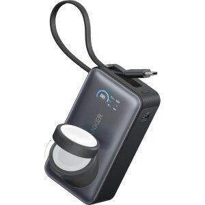 Baterie Externa Anker MagGo, 10000mAh, 35W, PD + FQI, 1 x USB-A - 1 x USB-C, Neagra 