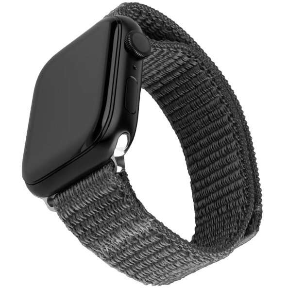 Curea Fixed Sporty pentru Apple Watch 49mm / 45mm / 44mm / 42mm Series, Textil, Gri