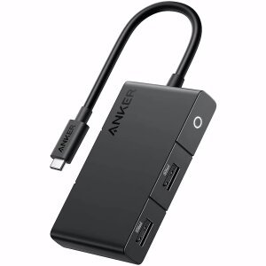 Hub USB-C Anker 332, 2 x USB-A - 2 x USB-C - 1 x HDMI, Negru A8356G11 