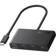 Hub USB-C Anker, 4 x USB-C, Negru A8340GA1 