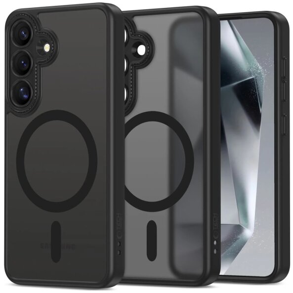 Husa MagSafe pentru Samsung Galaxy S25 S931, Tech-Protect, Magcam, Neagra 