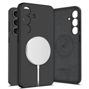 Husa MagSafe pentru Samsung Galaxy S25+ S936, Tech-Protect, Liquid Silicone, Neagra 