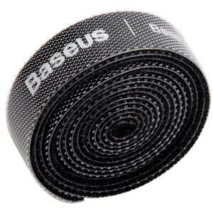 Organizator Cabluri Baseus Circle, Velcro, 1m, Negru ACMGT-E01 