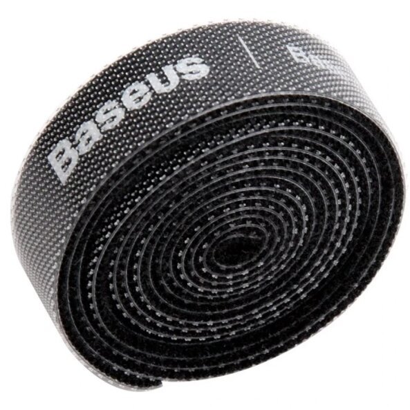 Organizator Cabluri Baseus Circle, Velcro, 1m, Negru ACMGT-E01 