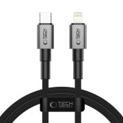 Cablu Date si Incarcare USB-C - Lightning Tech-Protect Ultraboost DNA, 27W, 1m, Gri 