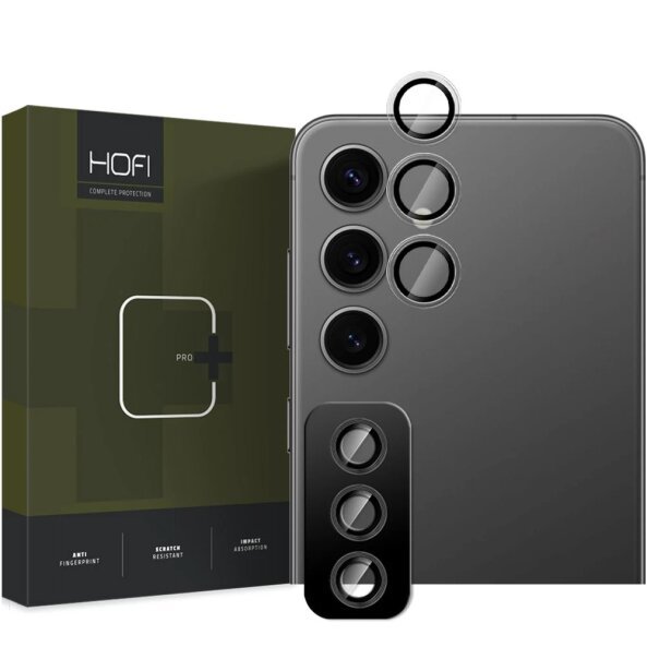 Folie de protectie Camera spate HOFI CamRing PRO+ pentru Samsung Galaxy S25 S931, Sticla Securizata, Neagra 