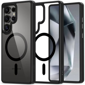 Husa MagSafe pentru Samsung Galaxy S25 Ultra S938, Tech-Protect, Magmat Clear, Neagra