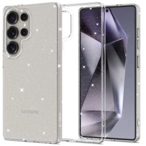 Husa pentru Samsung Galaxy S25 Ultra S938, Tech-Protect, Flexair Glitter, Transparenta 