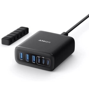 Incarcator Retea Anker, 112W, 3A, 3 x USB-A - 3 x USB-C, Negru A2154G11 