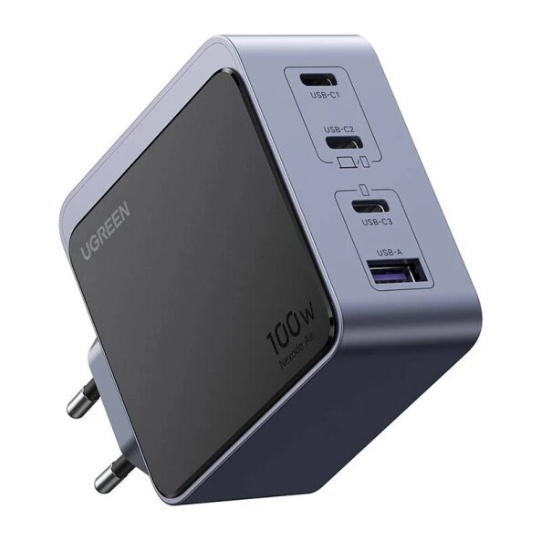 Incarcator Retea UGREEN X565 Nexode S, 100W, 3A, 1 x USB-A - 3 x USB-C, Gri 