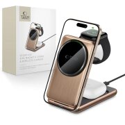 Incarcator Retea Wireless Tech-Protect QI15W-A42 3in1, 15W, 1.67A, Auriu 