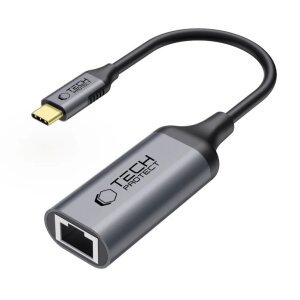 Placa Retea Tech-Protect Ultraboost, RJ45, USB-C, Negru 