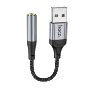 Adaptor Audio USB-A - 3.5mm HOCO LS36, 0.12m, Negru 