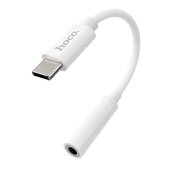 Adaptor Audio USB-C - 3.5mm HOCO LS30, Alb