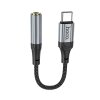 Adaptor Audio USB-C - 3.5mm HOCO LS36, 0.12m, Negru 