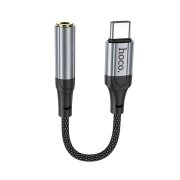 Adaptor Audio USB-C - 3.5mm HOCO LS36, 0.12m, Negru 