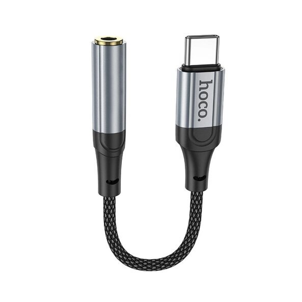 Adaptor Audio USB-C - 3.5mm HOCO LS36, 0.12m, Negru 