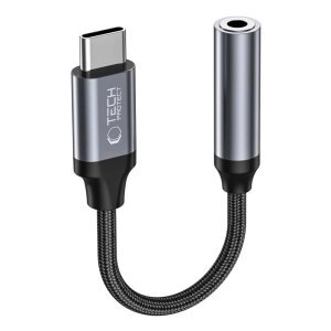 Adaptor Audio USB-C - 3.5mm Tech-Protect Ultraboost, Negru 