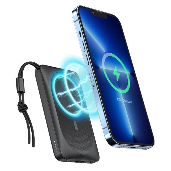 Baterie Externa Wireless Veger VP1151 / W1151, 10000mAh, 22.5W, QC + PD + FQI, 1 x QI - 1 x USB-A - 1 x USB-C, Neagra 