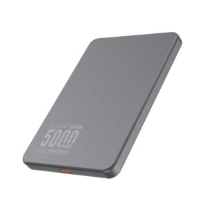 Baterie Externa Wireless X-One Razor Magcharge Ultraslim, 5000mAh, 15W, FQI, 1 x QI, Gri 