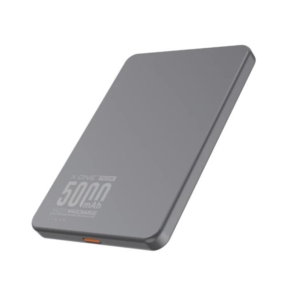 Baterie Externa Wireless X-One Razor Magcharge Ultraslim, 5000mAh, 15W, FQI, 1 x QI, Gri 