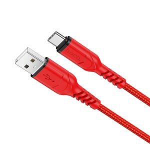 Cablu Date si Incarcare USB-A - USB-C HOCO X59 Victory, 18W, 1m, Rosu