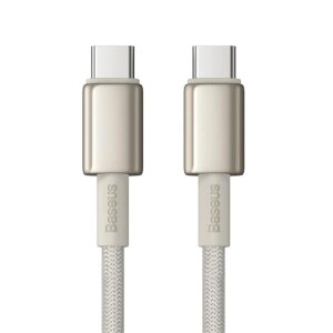 Cablu Date si Incarcare USB-C - USB-C Baseus Tungsten Gold, 100W, 1m, Auriu P10319800G21-00 