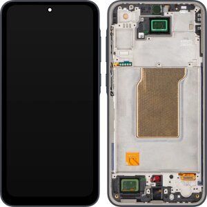 Display cu Touchscreen MP compatibil cu Samsung Galaxy A35 5G A356, cu Rama, Negru 