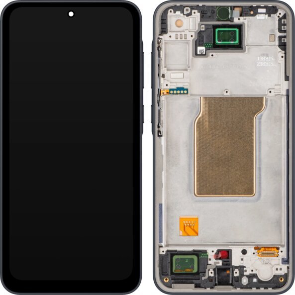 Display cu Touchscreen MP compatibil cu Samsung Galaxy A35 5G A356, cu Rama, Negru 