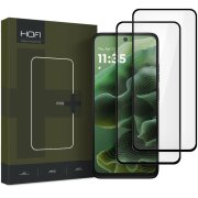 Folie de protectie Ecran HOFI Glass PRO+ pentru Motorola Moto G35, Sticla Securizata, Full Glue, Set 2 bucati, Neagra 