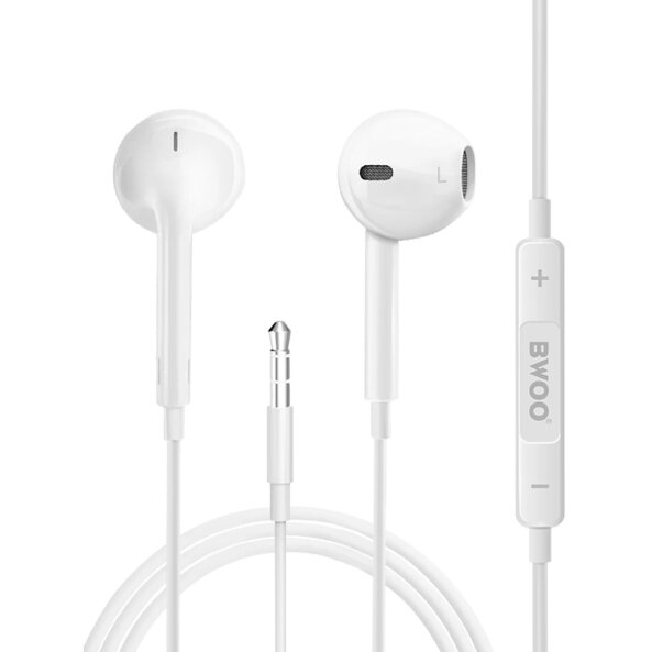 Handsfree 3.5mm BWOO HF05, Alb 