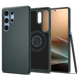 Husa MagSafe pentru Samsung Galaxy S25 Ultra S938, Spigen, Thin Fit, Verde ACS08947 