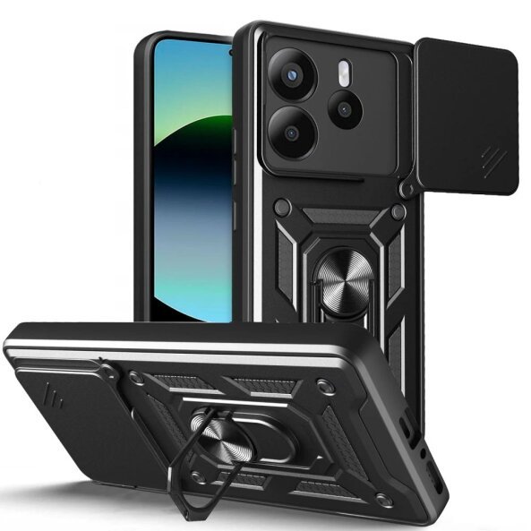 Husa pentru Xiaomi Redmi Note 14 5G, Tech-Protect, CamShield Pro, Neagra 