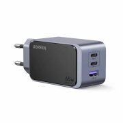 Incarcator Retea UGREEN X553 Nexode Pro, 65W, 3A, 1 x USB-A - 2 x USB-C, Gri 