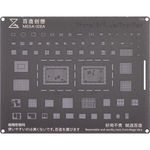 Sita BGA QIANLI QS338 pentru seria Apple iPhone 15, Neagra 