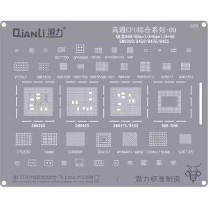 Sita BGA QIANLI QS509 pentru CPU Qualcomm SnapDragon 888 / 8Gen1 / 8+Gen1 / 8+4G-SM8350 / 8450 / 8475 / 8452 