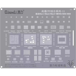 Sita BGA QIANLI QS511 pentru CPU Qualcomm SnapDragon 6 Gen1 / 8 Gen2 / 8 Gen3 - SM6450 / 8550 / 8650 