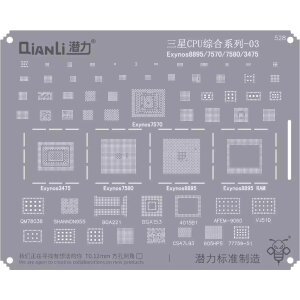 Sita BGA QIANLI QS528 pentru CPU Samsung Exynos 8895 / 7570 / 7580 / 3475 