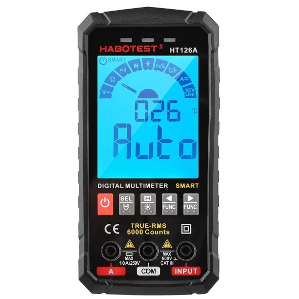 Aparat de Masura Digital Habotest HT126B, cu lanterna, LCD 