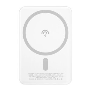 Baterie Externa Wireless Dudao K14S, 5000mAh, 10W, PD + QI, 1 x QI - 1 x USB-C, Alba 