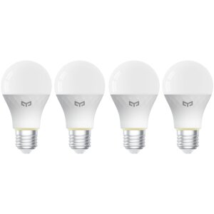 Bec LED Yeelight W4 Lite, Wi-Fi, E27, 9W, 2700K - 6500K, 806lm, Set 4 bucati, Alb YLQDP-0012 