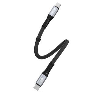 Cablu Date si Incarcare USB-C - USB-C Dudao L10C, 100W, 0.23m, Negru 