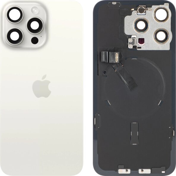 Capac Baterie Apple iPhone 15 Pro Max, Alb (White Titanium), Swap 